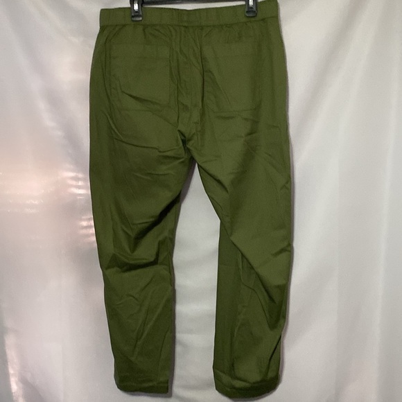 NWT PACT MENS (UNISEX)ORGANIC COTTON ELASTANE BLEND OLIVE GREEN PANTS DRAWSTRING - Picture 9 of 11